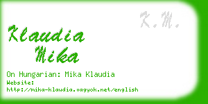 klaudia mika business card